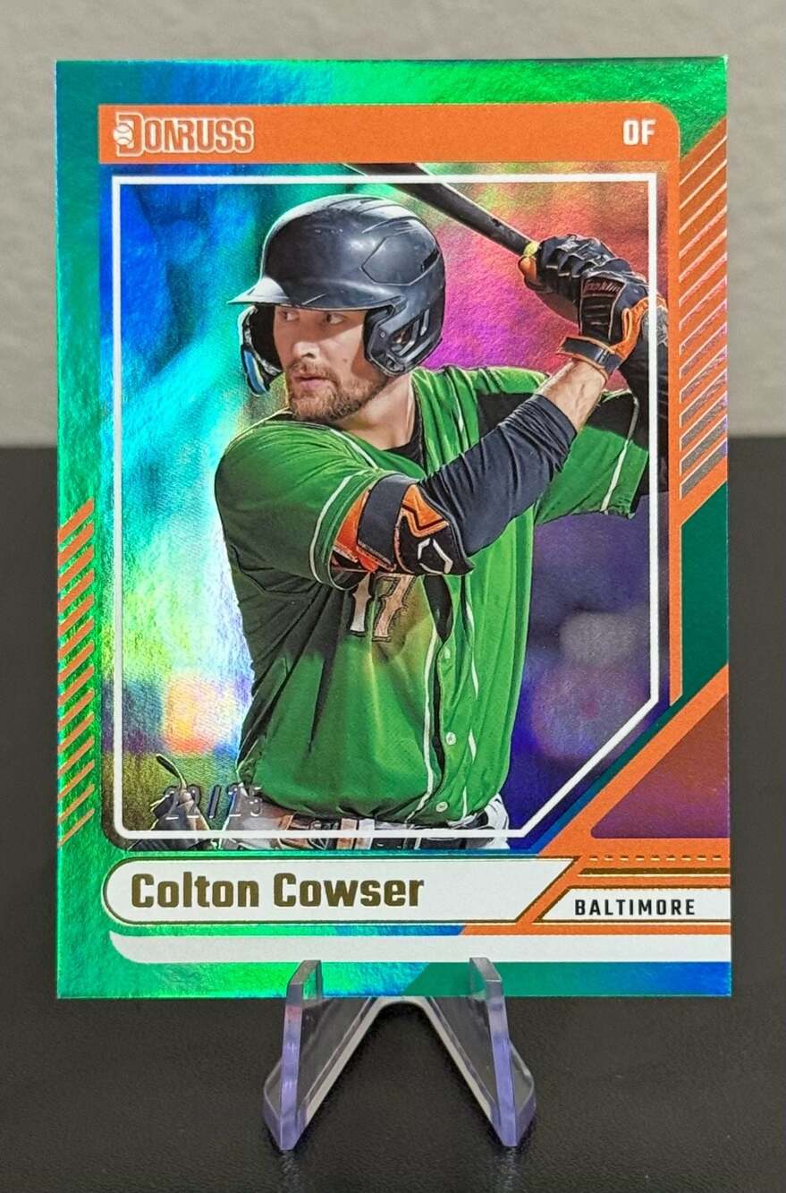 2024 Panini Donruss #15 Colton Cowser Green Foil Parallel Serial Numbered 22/25
